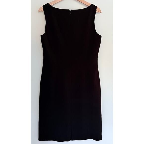 Classic Black Sheath Dress by Tahari Arthur S. Levine WMNS Size 8 Formal Lined - Picture 4 of 16